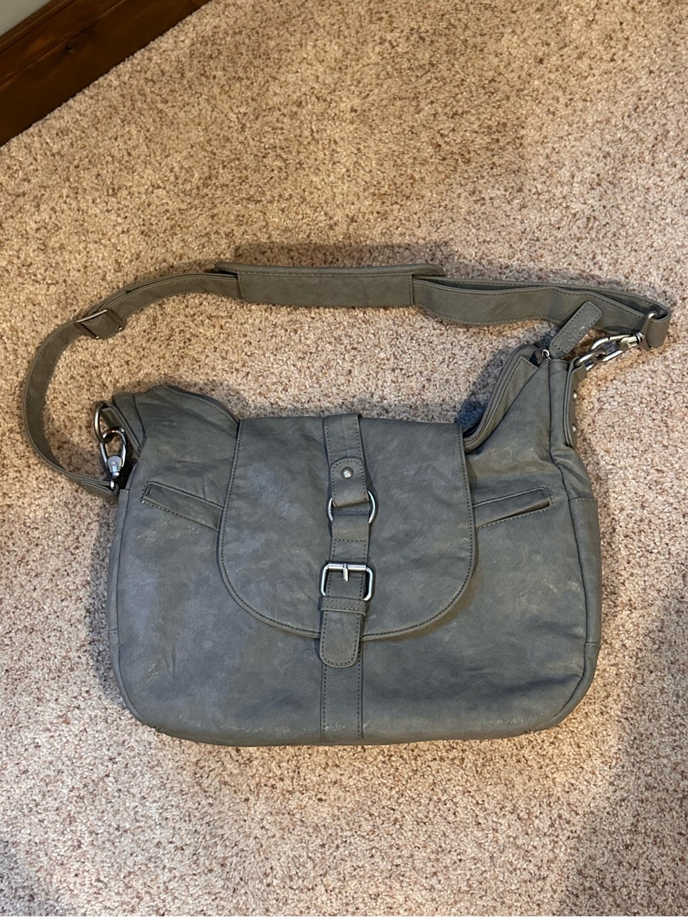 Kelly Moore Gray Hobo Camera Bag